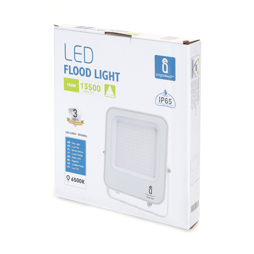 LED floodlight 150W, 6500K IP65 IK07 White - Image 4