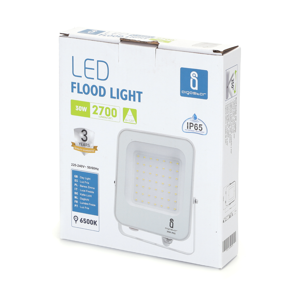 LED floodlight 30W 6500K IP65 IK07 White - Image 4
