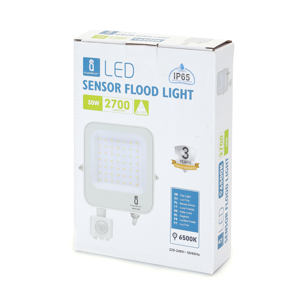 LED flood light 30W PIR 6500K IP65 IK07 - Image 4