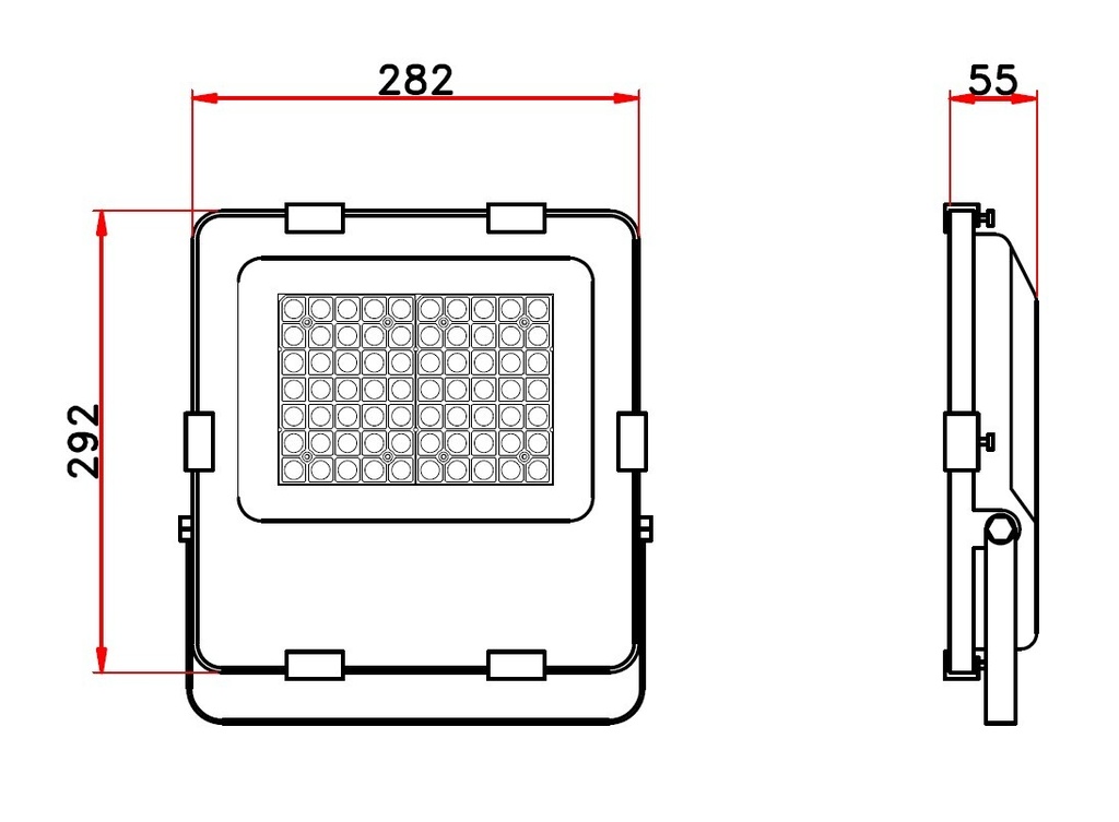 LED Floodlight PRO 100W 3000K IP66 830 - Image 4