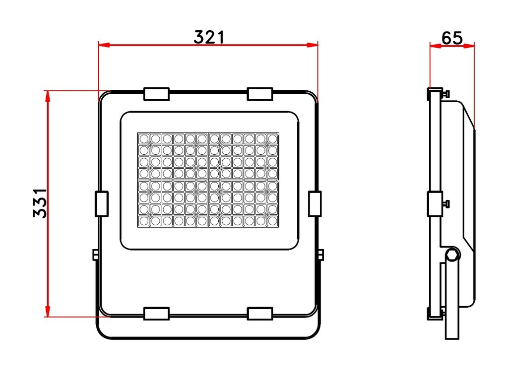 LED floodlight PRO 150W IP66 3000K 830 - Image 4