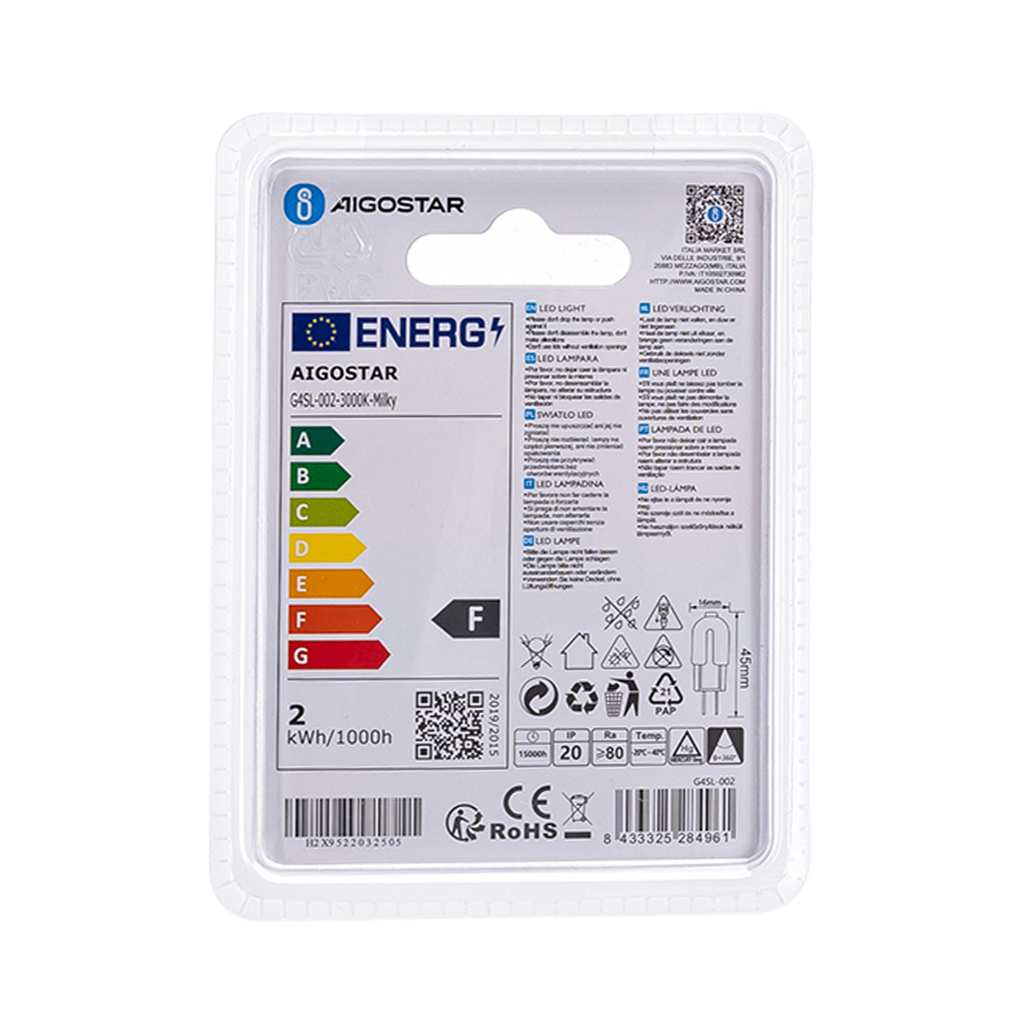 Led G4 1,7W warm white AC/DC 12V 3000K - Image 6