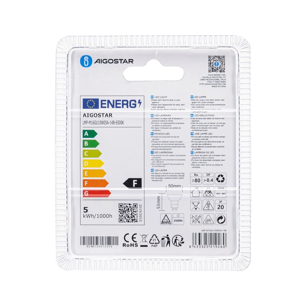 LED GU10 COB 4.5W Glass 6500K Cool White - Image 4