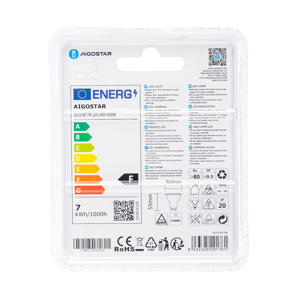 LED GU10 COB 7W 6500K - Image 4