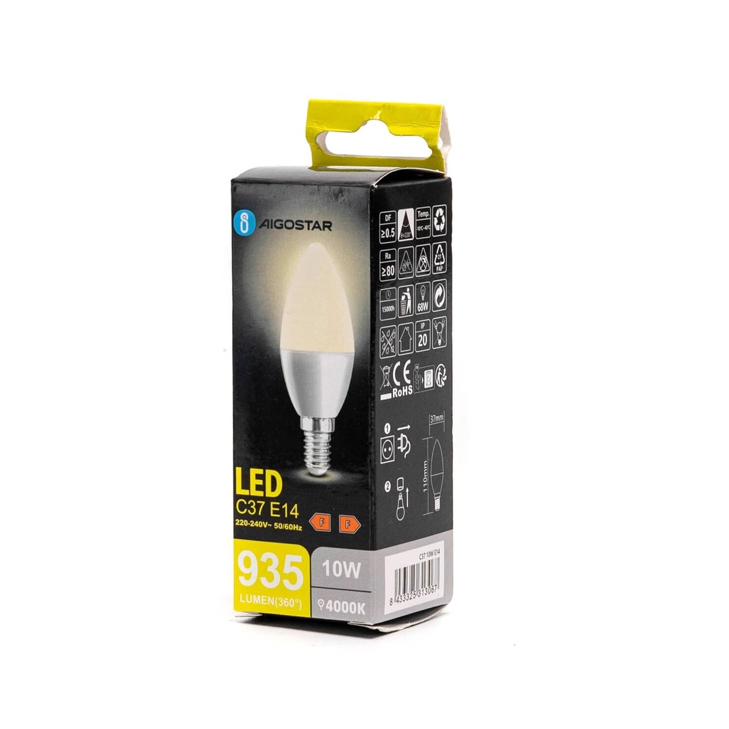 LED lamp E14 C37 10W 4000K - Image 4