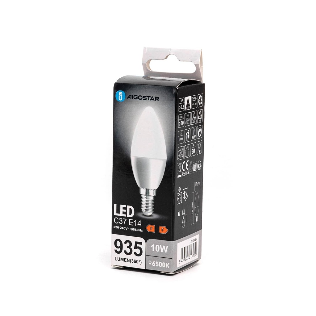 LED lamp E14 C37 10W 6500K - Image 3