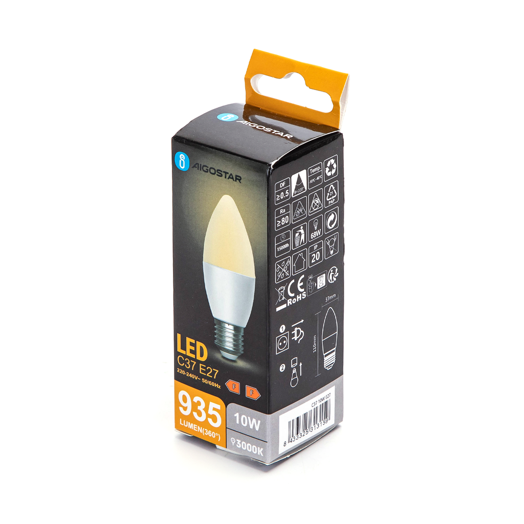 LED lamp E27 C37 10W 3000K - Image 3