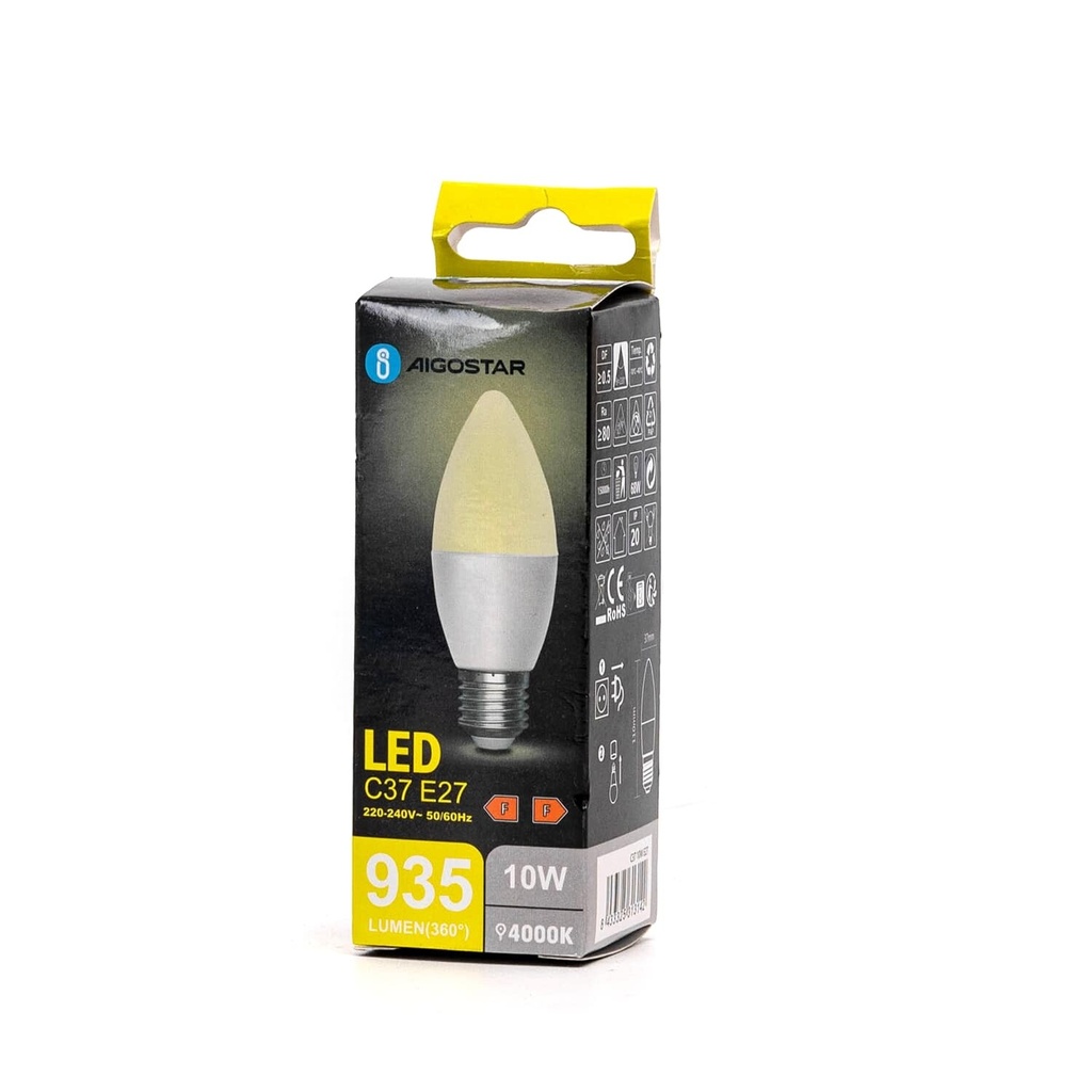LED lamp E27 C37 10W 4000K - Image 3