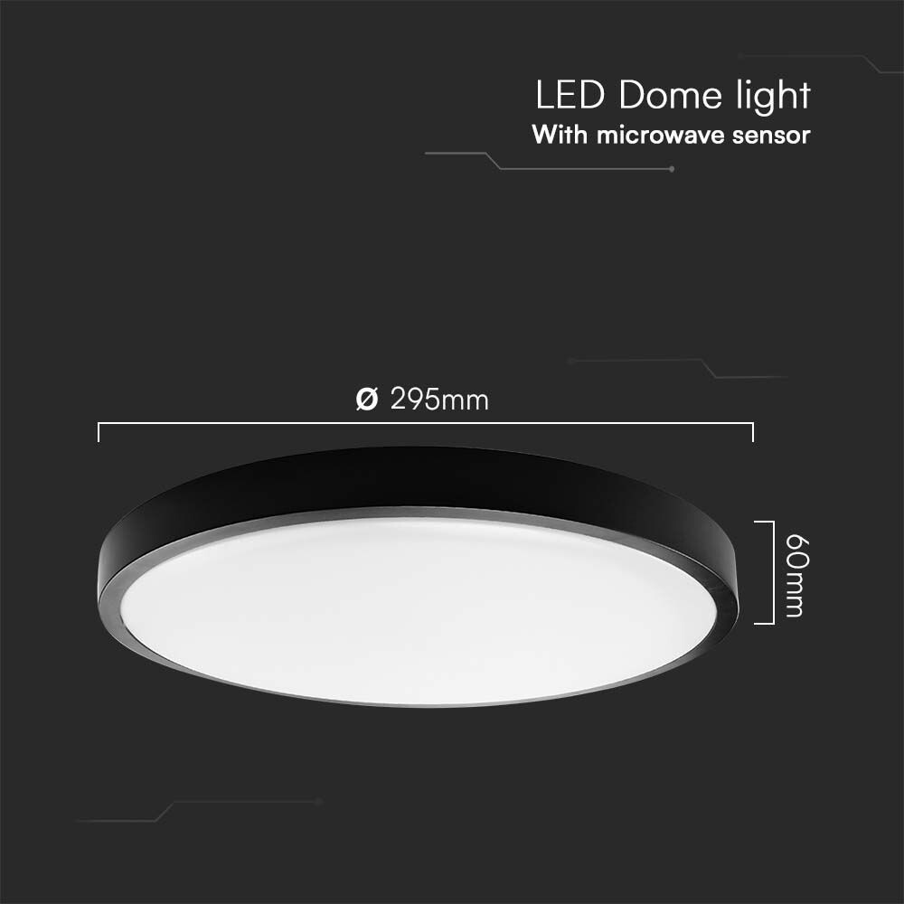 LED Microwave sensor ceiling light 18W IP44 - Image 2