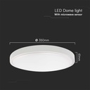 LED Microwave sensor ceiling light 24W 4000K IP44 - Image 3