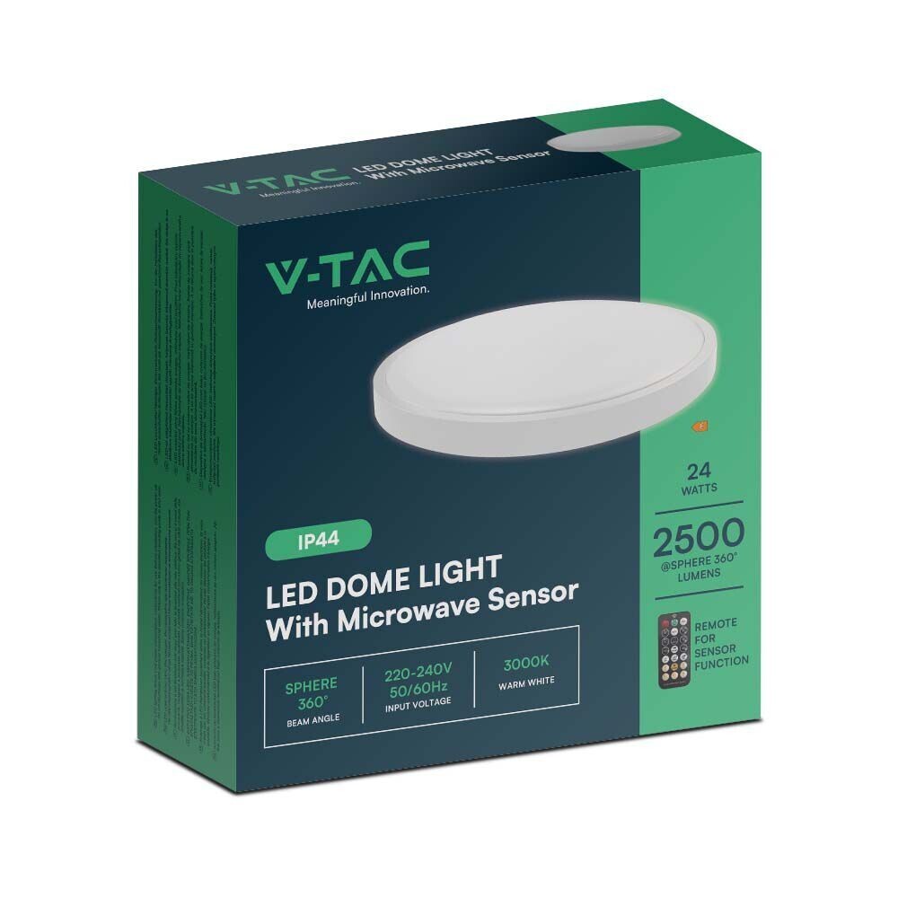 LED Microwave sensor ceiling light 24W 4000K IP44 - Image 9