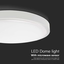 LED Microwave sensor ceiling light 24W warm white IP44 - Image 4