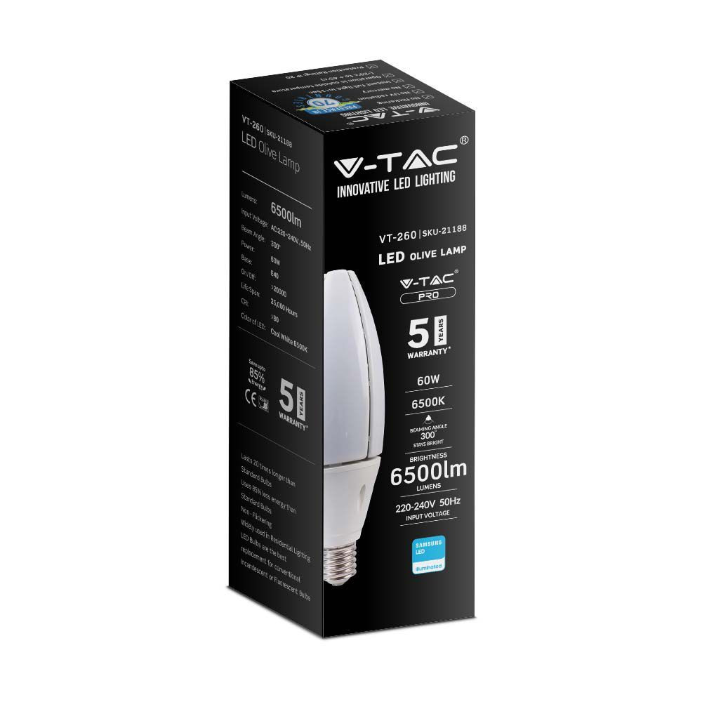 LED Olive lamp 60W E40 6500K - Image 5