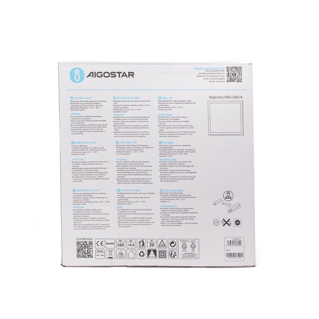 LED Panel 40 Watt 60 x 60 cm 6500K - Image 7