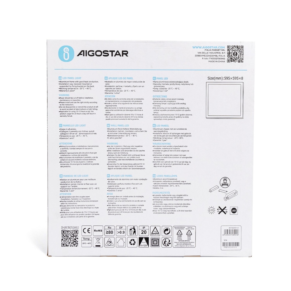 LED Panel 60 x 60 cm 4000K - Image 8
