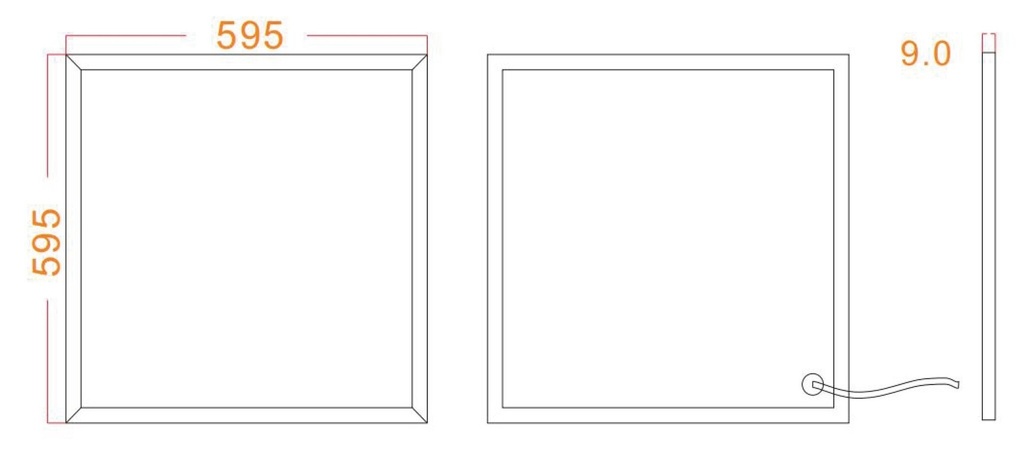 LED Panel Edge-lit 36W,  IP41 3000K UGR19 (copy) - Image 3