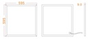 LED Panel Edge-lit 36W,  IP41 3000K UGR19 (copy) - Image 3