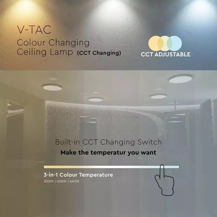 Led Plafond 12W CCT:3IN1 - Image 6