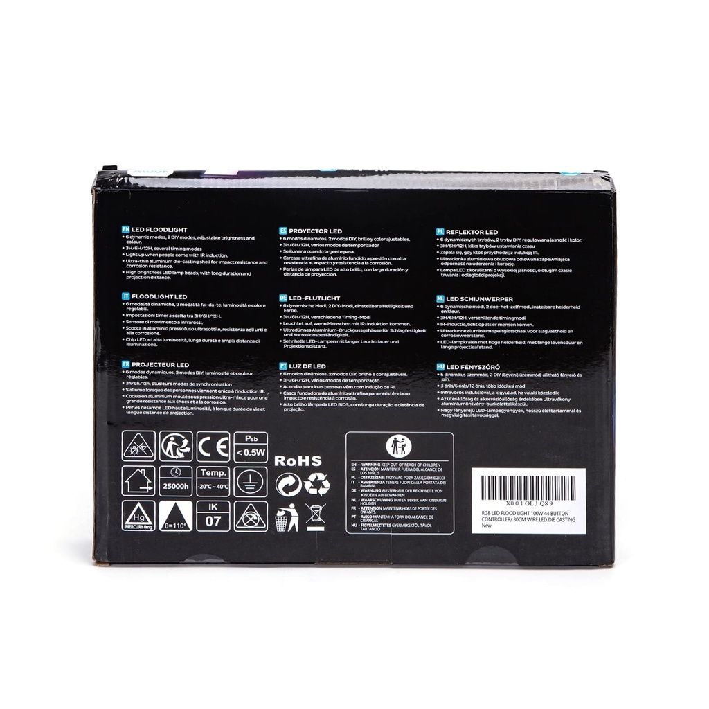 LED RGB Floodlight Black 100W - Image 4