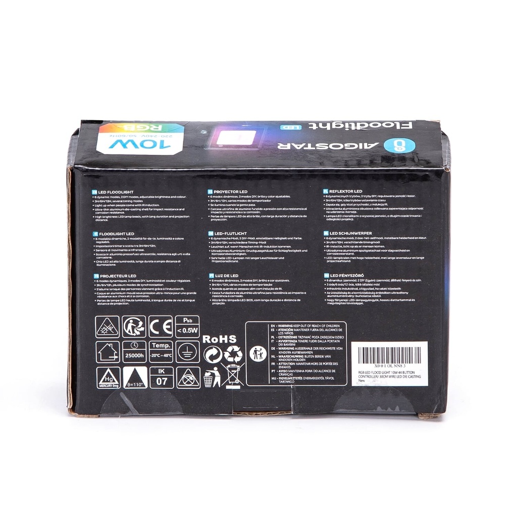 LED RGB Floodlight Black 10W - Image 4