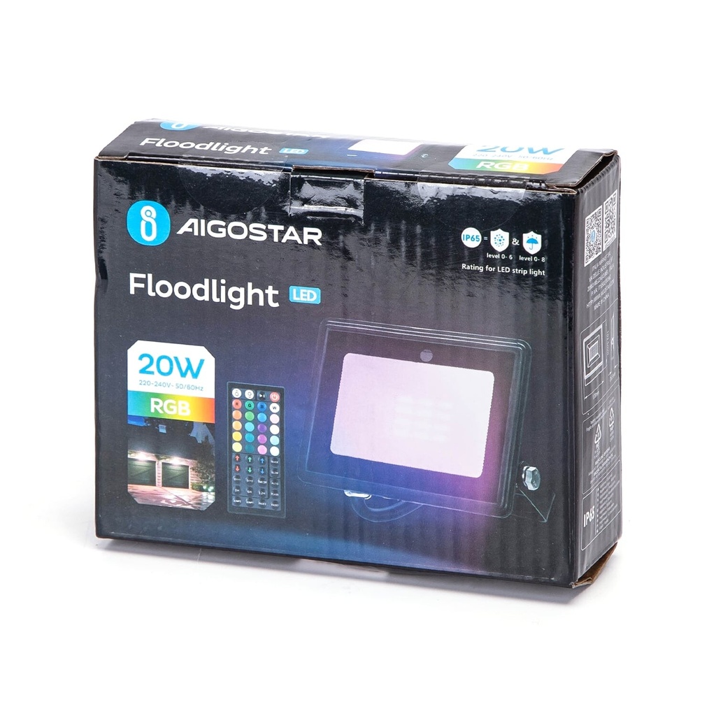 LED RGB Floodlight Black 20W - Image 3