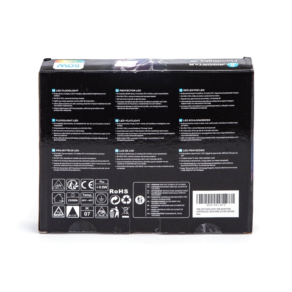 LED RGB Floodlight Black 50W - Image 4