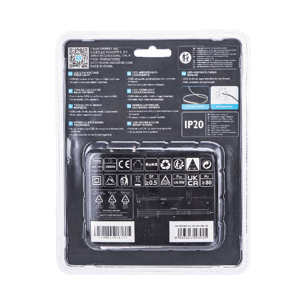 Led strip COB 6500K 2m Dimmable with control Cool white - Image 5