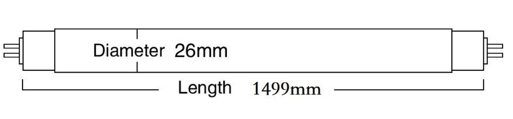 LED T8 6500K 24W 1500mm 4000K 150lm/W - Image 3