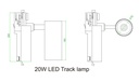 LED Track 20W 4000K 24° White - Image 2