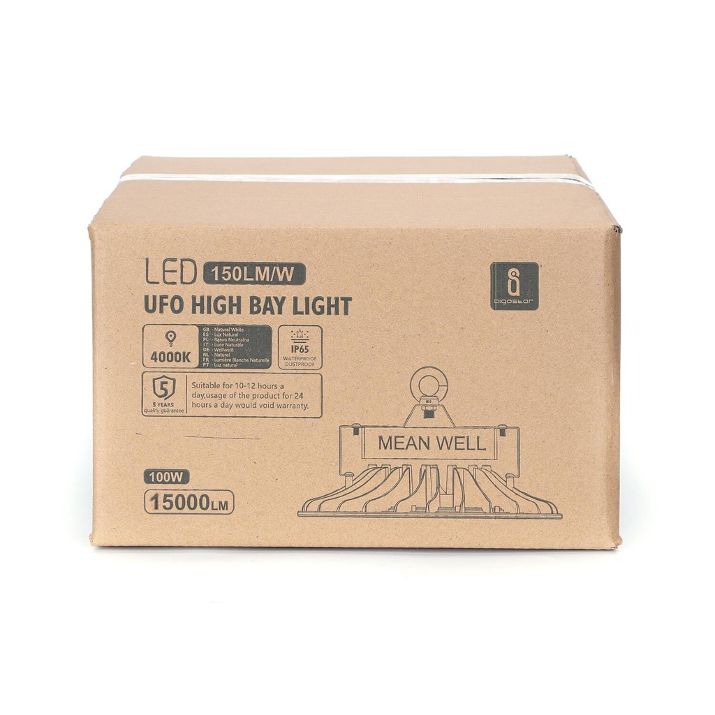 LED UFO HIGH BAY 100W 4000K 150LM/W - Image 5
