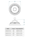 LED Ufo High Bay 100W 6000K Philips 1-10V - Image 4