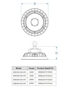 LED Ufo High Bay 100W 6000K Sosen 1-10V 190lm/W - Image 4