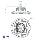 LED UFO HIGH BAY 150W 4000K - Image 5