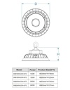 LED Ufo High Bay 150W 4000K Philips 1-10V - Image 4