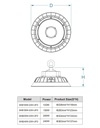 LED Ufo High Bay 200W 3000K Philips 1-10V - Image 4
