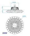 Led ufo High bay 200W 4000K - Image 4
