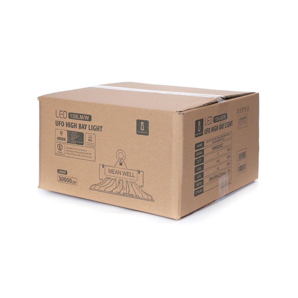 LED UFO HIGH BAY 200W 4000K 150LM/W - Image 4