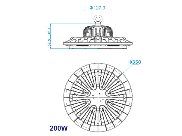 Led ufo High bay 200W 6000K - Image 4