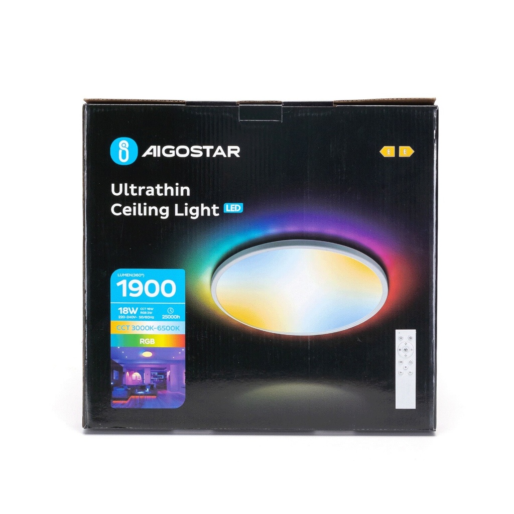 LED ULTRATHIN CEILING LIGHT 18W (CCT 16W RGB 2W) 3000K-6500K - Image 7