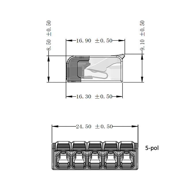 Lever Connector Mini 5P 0.2-2.5mm² - Image 5