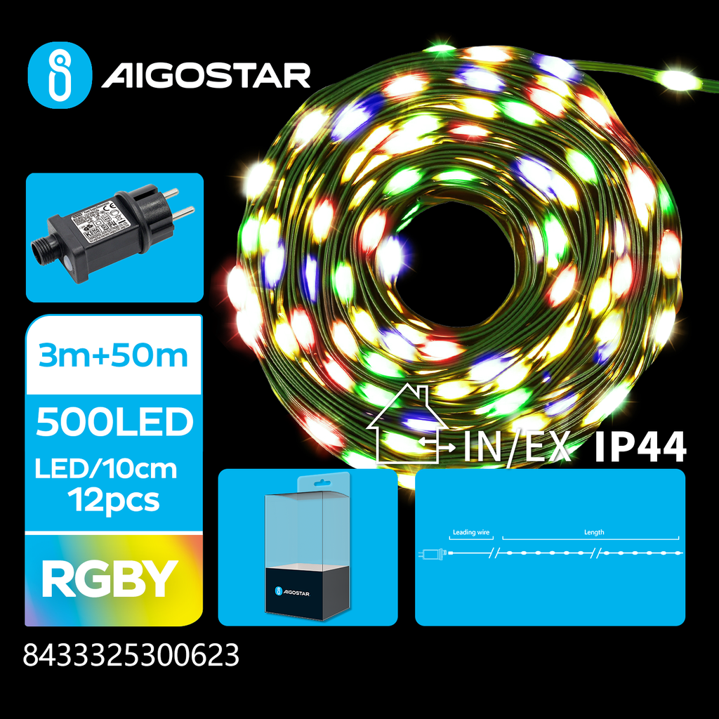 Light string 500 LED 50 m Red RGBY - Image 2