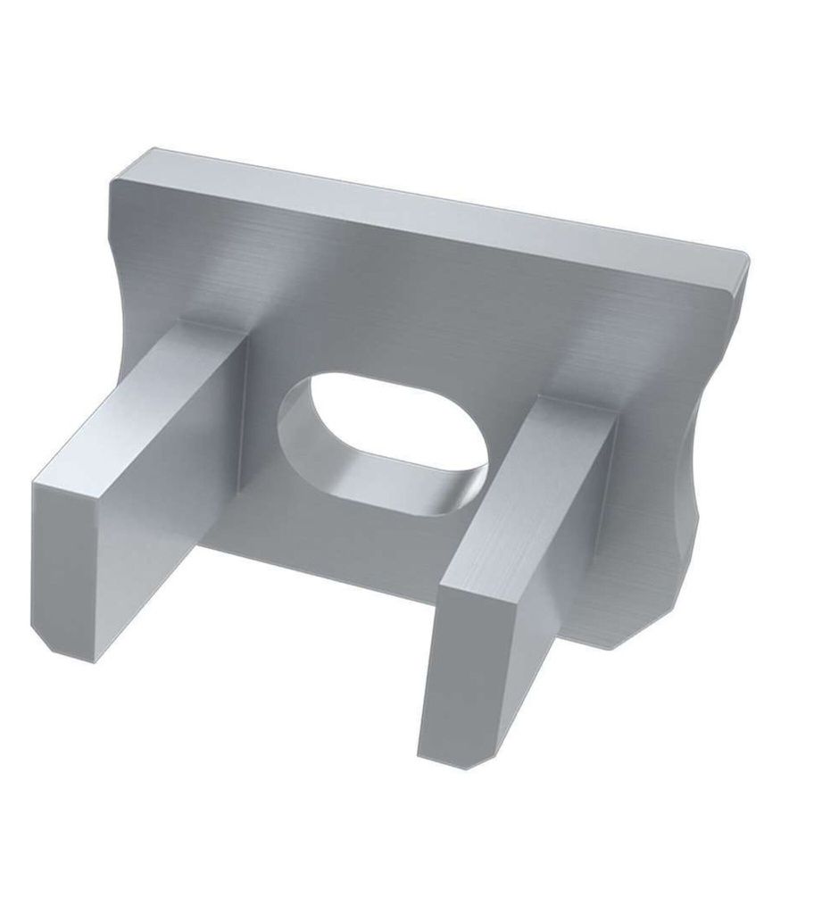 LUMINES End cap X silver lacquered with hole - Image 2