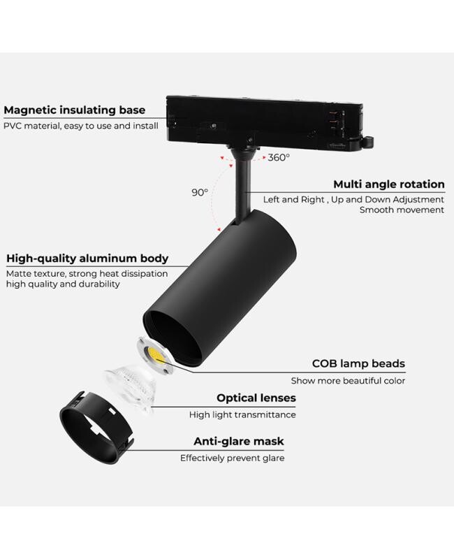 Mi-Light 30W Dual White Track Spotlight Black (Zigbee 3.0 + 2.4G) - Image 4