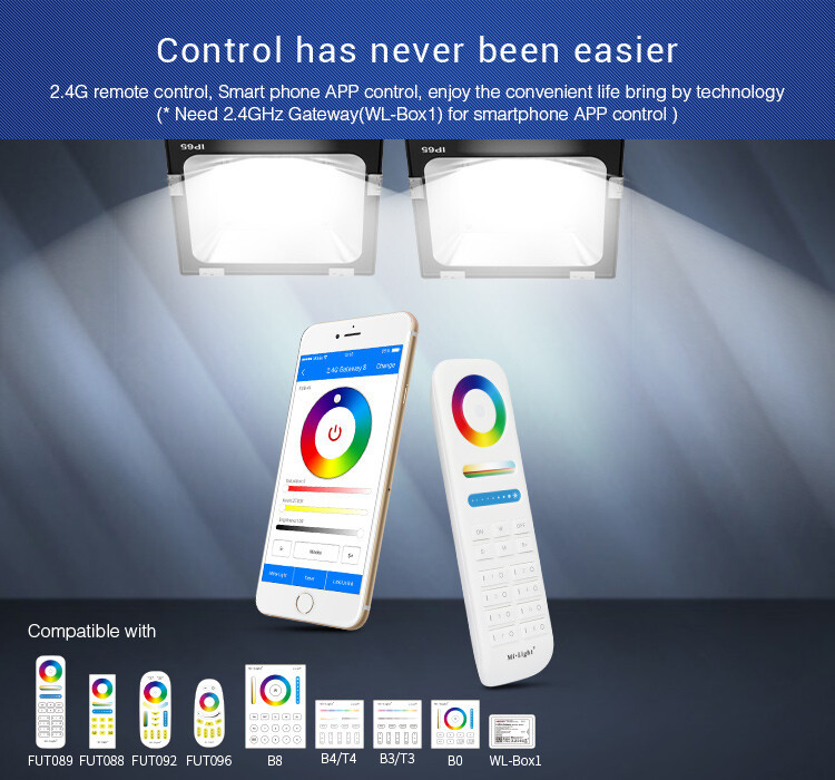 Mi-Light 50W RGB+CCT Floodlight FUTT02 - Image 6
