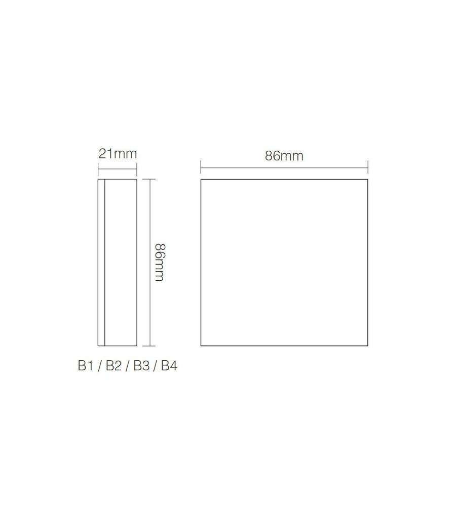 Mi-light B4-B 4-Zone Panel Remote RGB+CCT (2.4G) - Image 6