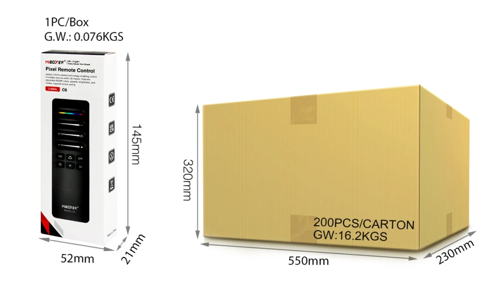 Mi-Light C6 SPI Remote (2.4GHz) - Image 5