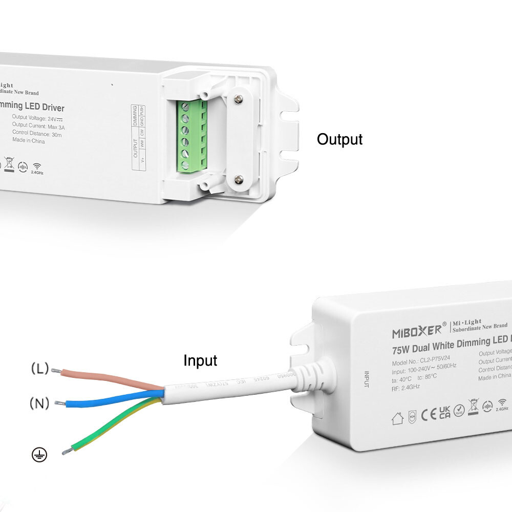 Mi-light CL2-P75V24 75W Dual White Dimming LED Driver + PUSH (2.4G) - Image 4
