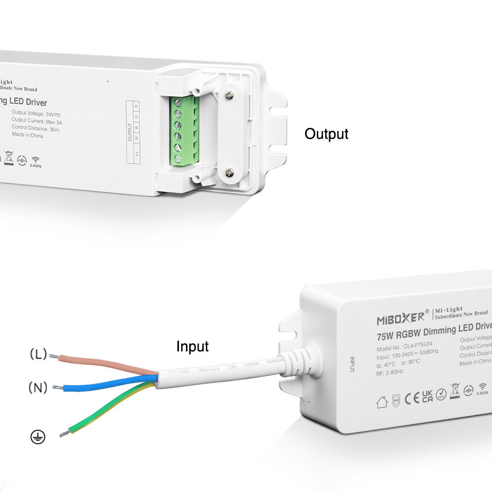 Mi-light CL4-P75V24 75W RGBW Dimming LED Driver + PUSH (2.4G) - Image 3