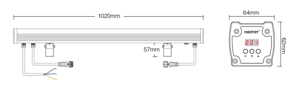 Mi-Light D5-W72 72W RGB+CCT LED Wall Washer Light ( DMX512 & RDM ) - Image 4