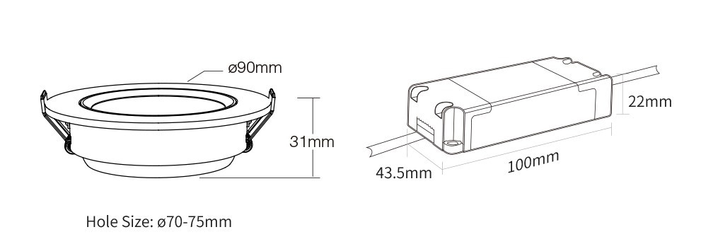 Mi-light DW2-06A-ZB Downlight 6W CCT Zigbee - Image 4